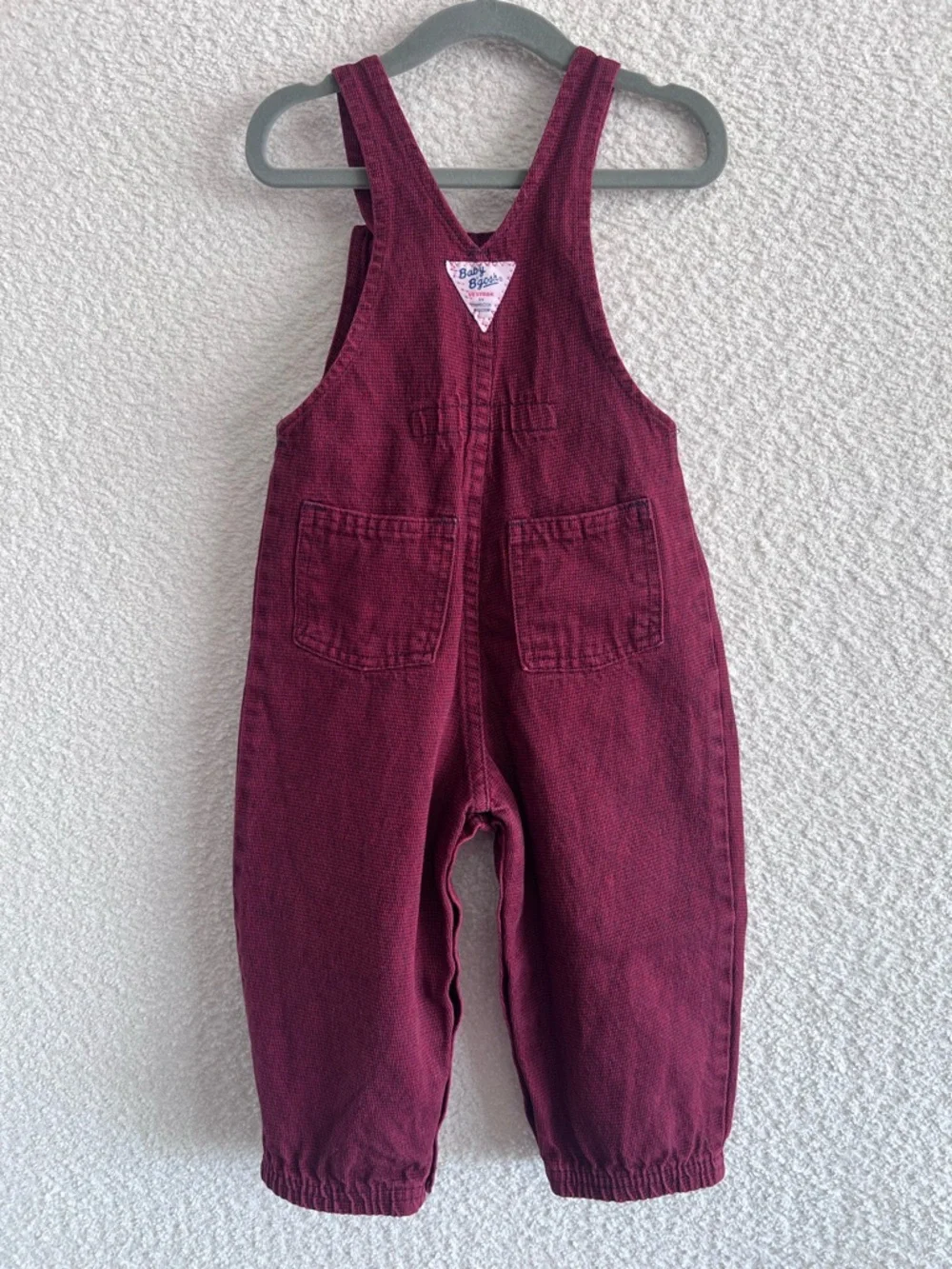 Osh Kosh B’Gosh Vintage‎ Retro Red Cotton Overalls Infant Size 24 Months